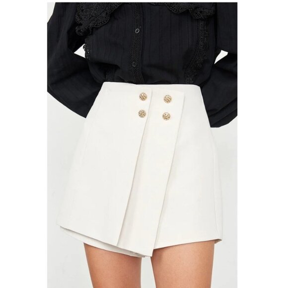 NWT J.ING Brystol Beige Asymmetrical Skort - Picture 2 of 5